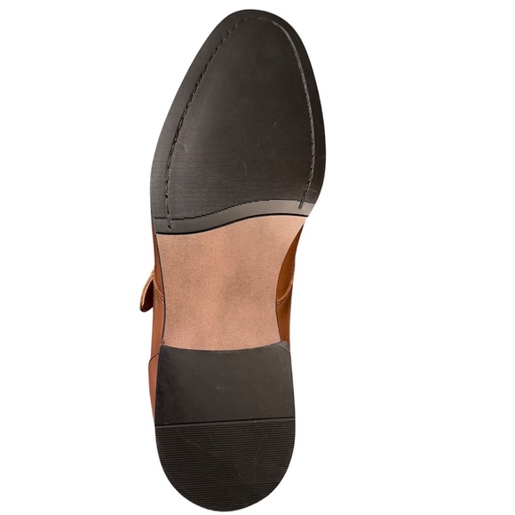 NEW Alfani Mens Elijah Single Monk Strap Shoes Brown Leather Sz 8.5M main image 13